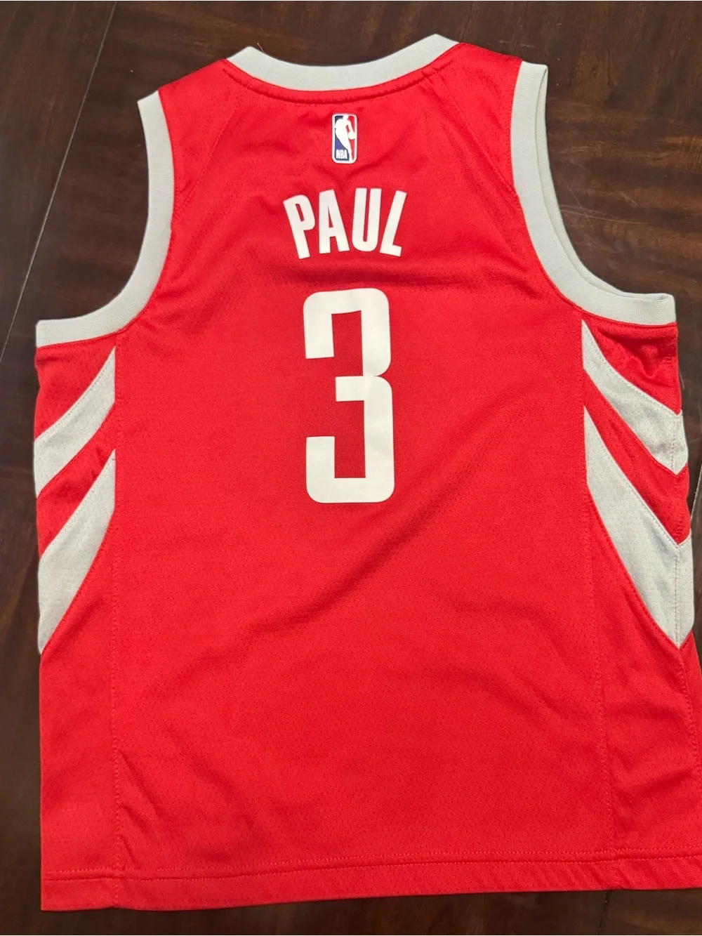 Nike Red Rockets #3 Basketball Jersey with Gray Accents